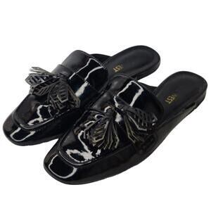 Black Vintage nine West tassel Mules sz6